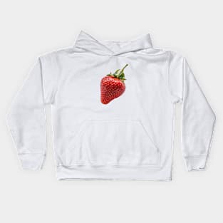 Single isolated fresh strawberry Kids Hoodie